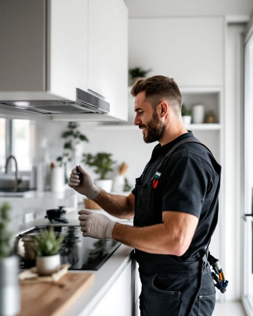 Técnico trabajando en servicio técnico Teka en Alicante